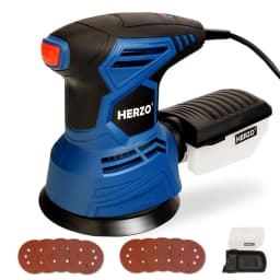 HERZO 125MM Electric Rotary Orbit Sander Machine 350W Portable For Polishing Sanding Wood