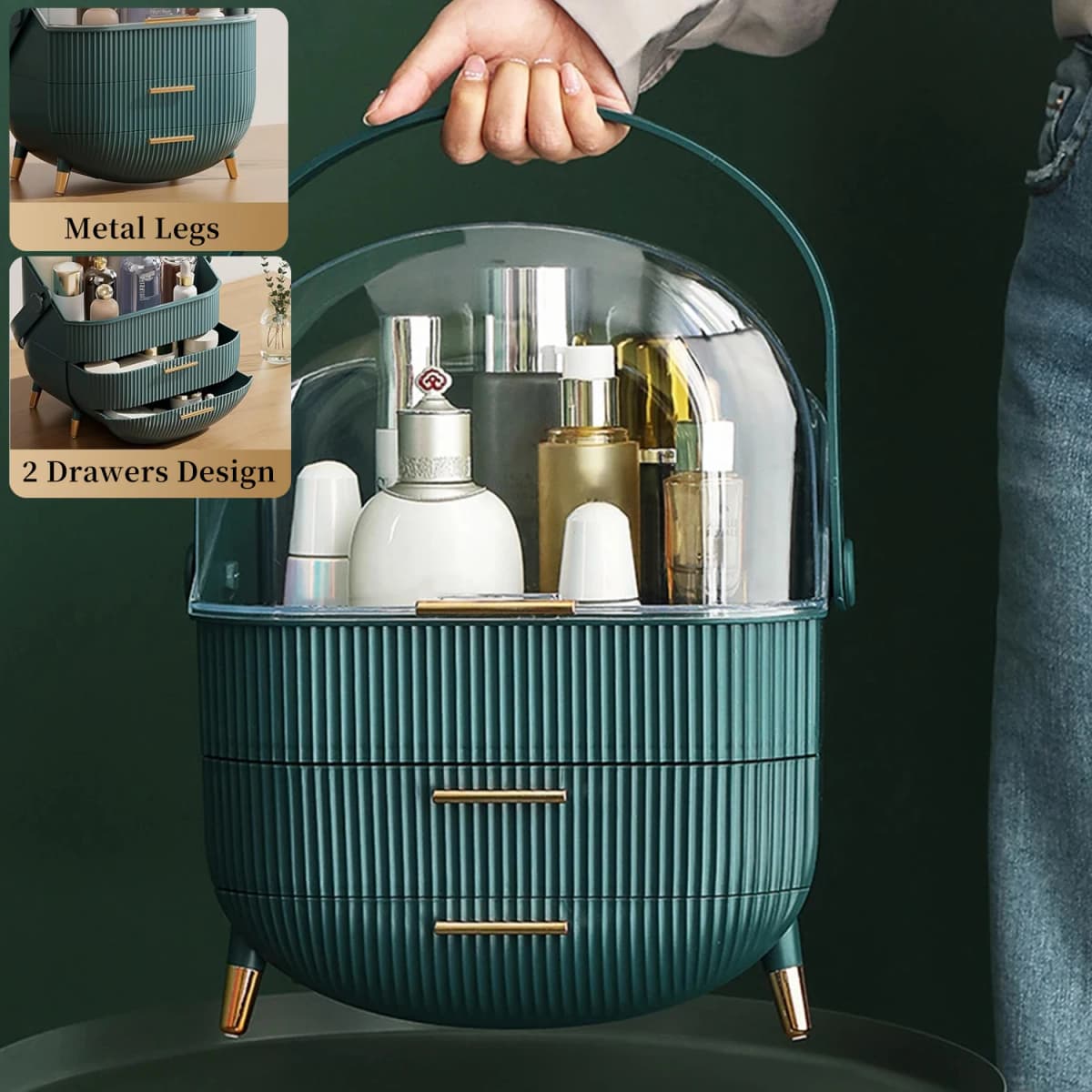 Big Capacity Cosmetic Storage Box Bathroom Waterproof Dustproof Jewelry Makeup Organizer Home Skin Care Make Up Storage Drawer