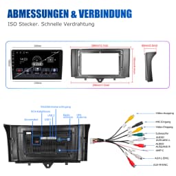 ESSGOO 9" Android 13 Car Stereo Radio Carplay GPS Navi BT RDS For Mercedes Benz Smart Fortwo 451 2011-15 Multimedia Video Player