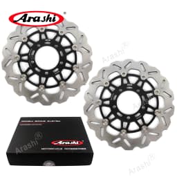 Arashi CNC Floating Front Brake Disc Rotor For KAWASAKI ZX6R ZX-6R NINJA 2007-2015 / ER6F ER6N 2006-2015 / VERSYS 650 2007-2014