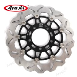 Arashi CNC Floating Front Brake Disc Rotor For KAWASAKI ZX6R ZX-6R NINJA 2007-2015 / ER6F ER6N 2006-2015 / VERSYS 650 2007-2014