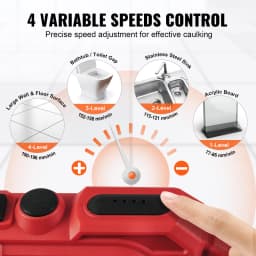 SucceBuy Cordless Caulking Gun 20oz/600ml 20V Electric Sausage Caulking Gun with 4 Adjustable Speeds Anti-Drip Battery Powered