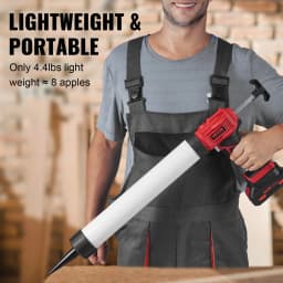 SucceBuy Cordless Caulking Gun 20oz/600ml 20V Electric Sausage Caulking Gun with 4 Adjustable Speeds Anti-Drip Battery Powered