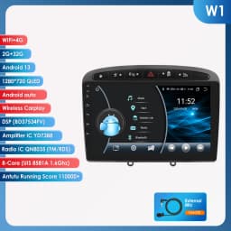 2Din Carplay Android 13 Car Radio For Peugeot 408 Peugeot 308 308SW Car Multimedia Player Intelligent Screen autoradio 4G 6115