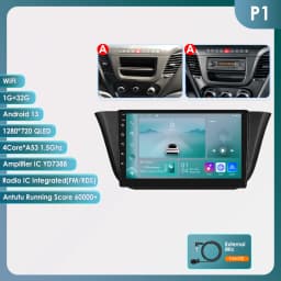 Hizpo 2Din 9inch Android Auto Car Radio for Iveco Daily 2013 - 2021 Snapdragon 6115 4G BT CarPlay SWC RDS DSP GPS Navi 360°CAM