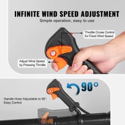 SucceBuy Backpack Leaf Blower 63CC 2-Cycle Gas Leaf Blower with 1.89L Fuel Tank 1110CFM Air Volume 220MPH Speed Ideal for Lawn