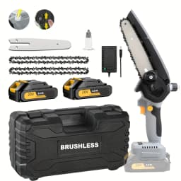 Mini Chainsaw Cordless 6 Inch Handheld Rechargeable Chain Saw With, Small Electric Chainsaws Battery Powered With 2pcs Batteries