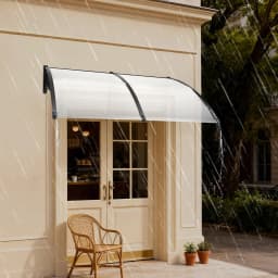 200x90cm Outdoor Canopy Heavy-duty Rainproof Door Canopy for Patio Yard Garden Doors and Windows Isolate Ultraviolet Rays