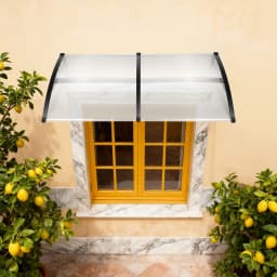 200x90cm Outdoor Canopy Heavy-duty Rainproof Door Canopy for Patio Yard Garden Doors and Windows Isolate Ultraviolet Rays
