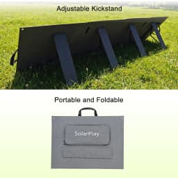SOLARPLAY 200W 18V Solar Panel Kit Foldable Solar Panel Outdoor Rechargeable Solar Charger For Portable Camping Power Station