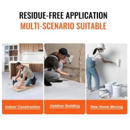 SucceBuy Carpet Protection Film, 39" x 100' Floor and Surface Shield, Easy to Cut Simple Installation, Fiber Fabric Car Mat
