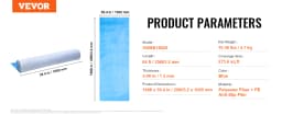 SucceBuy Carpet Protection Film, 39" x 100' Floor and Surface Shield, Easy to Cut Simple Installation, Fiber Fabric Car Mat