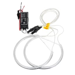 4X CFL Angel Eyes 131MM White DRL Ring Car Headlight Retrofit For BMW E36 3 E38 7 E39 5 E46 3 1990-2005