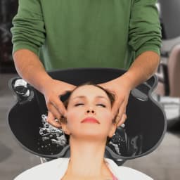 Adjustable Salon Hair Shampoo Basin with 2 Buckets Portable Removable Shampoo Tank Hairdressing Tools