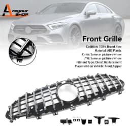Chrome Front Bumper Grille Grill Fit for Mercedes CLS C257 W257 Coupe 2018-2024
