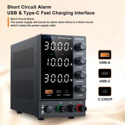 Wanptek Laboratory Power Supply 30V 5A 30V 10A 60V 5A 120V 3A with OCP Four Knobs Coarse Fine Adjustment DC Power Supply