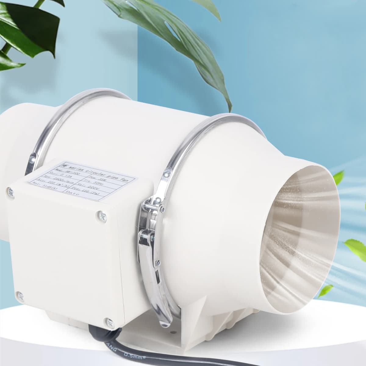 Adjustable Airflow Tube Fan with Ball Bearings Exhaust Air Smoke Extraction for Home Office Bathroom Durable Tube Fan 220V