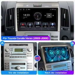 ESSGOO 9" Touchscreen Display Apple CarPlay For Toyota Corolla Verso 03-09 Car Stereo Radio Android 13 GPS Navigation Wifi FM BT
