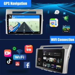 ESSGOO 9" Touchscreen Display Apple CarPlay For Toyota Corolla Verso 03-09 Car Stereo Radio Android 13 GPS Navigation Wifi FM BT
