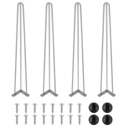4/8/10/12/14/16/28/34IN 4 X Hairpin Table Hair Pin Legs Set with FREE Feet Protector & Screws for Furniture Bench Desk