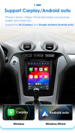 9.7inch 2 DIN Android 13 Car Radio for Ford Mondeo Mk4 Galaxy A/C 2011-2013 Multimedia Stereo Vertical Screen Carplay 360 Camera