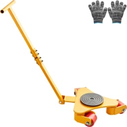 SucceBuy Machinery Skate Dolly Industrial Heavy Duty Mover with Handle 360° Swivel Wheels Non-Slip Cap for Warehouse Workshop