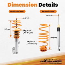 Coilovers For Ford Fiesta VII MK6 VI JA8 Shock Absorbers Shock Lowering Suspension Coil Spring Kit for Ford Fiesta MK7