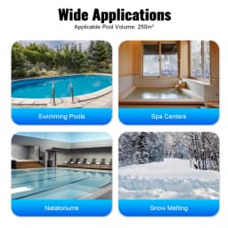 60kW 304 Stainless Steel Swimming Pool Heat Exchanger 200kBtu/h Thermostat Circulating Pool Heating