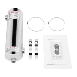 60kW 304 Stainless Steel Swimming Pool Heat Exchanger 200kBtu/h Thermostat Circulating Pool Heating