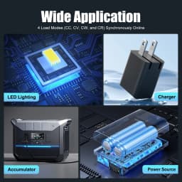 Electronic Load Battery Tester, Single Channel Meter KP184 DC Electro Load Battery Capacity Electronic Tester RS485/232 400W 40A
