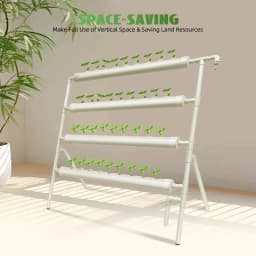 Single-Sided 36-Hole Soilless Cultivation Frame Wear Resistance Grow Kit Large Capacity Leak-free for Home/Garden