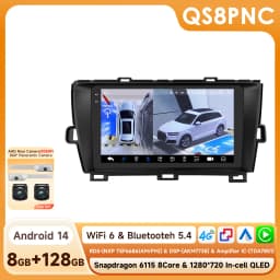 Hizpo 8 Core Android 14 Car Radio For Toyota Prius 3 2009 - 2015 Multimedia Video Player Navigation Stereo GPS Carplay 4G WIFI