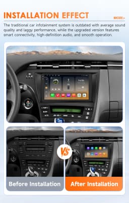 Hizpo 8 Core Android 14 Car Radio For Toyota Prius 3 2009 - 2015 Multimedia Video Player Navigation Stereo GPS Carplay 4G WIFI