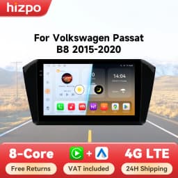Hizpo AI Voice Radio For VW Volkswagen Passat B8 2015-2020 Car Multimedia GPS 2din Autoradio Wireless CarPlay Android Auto Navi