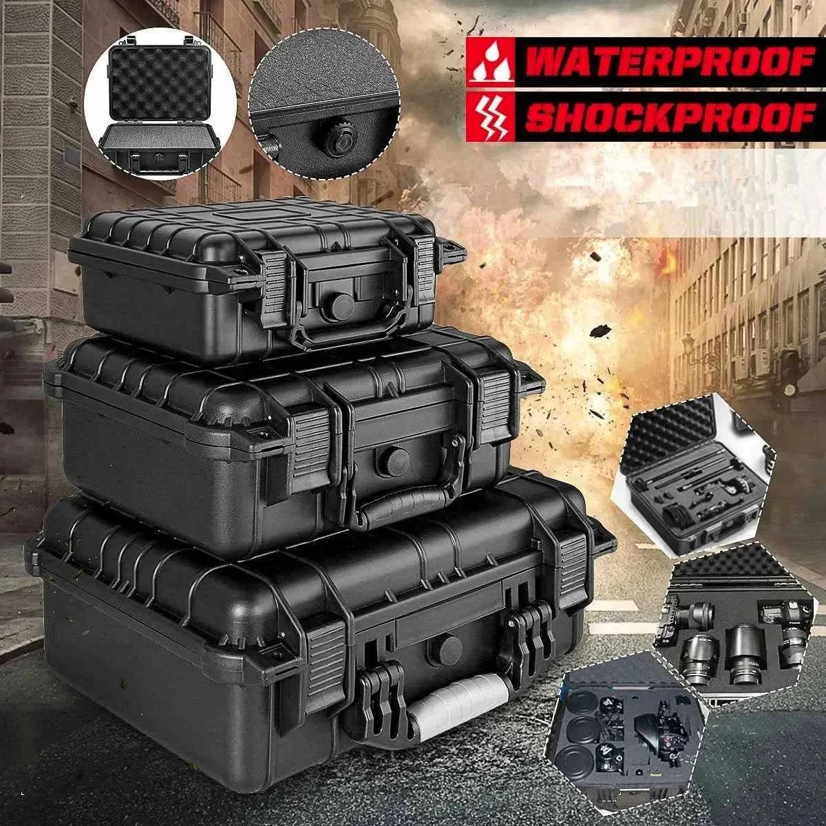 250*200*74mm Waterproof Hand Carry Tool Case Bag Storage Box Camera Photography w/ Sponge
