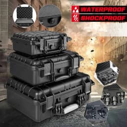 250*200*74mm Waterproof Hand Carry Tool Case Bag Storage Box Camera Photography w/ Sponge