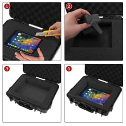 250*200*74mm Waterproof Hand Carry Tool Case Bag Storage Box Camera Photography w/ Sponge