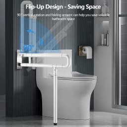Toilet support pole white 60cm bathroom support pole stainless steel bathroom support pole foldable shower pole safety