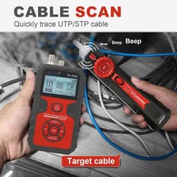 NOYAFA NF-858C Cable Tester Wire Tracker Line Locator Network Finder BNC Measure Cable Length POE Voltage Testing Trace Cable