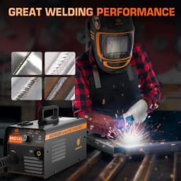 HZXVOGEN MIG 145A Non-Gas Semi-automatic Welding Machine With Flux Core Wire For Gasless Iron Soldering Portable MIG Welder