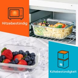 SIAZIH Glass Food Storage Container Set with Lids, 370/640/1040/1520ml, Dishwasher, Microwave, Freezer Safe, Leakproof, BPA Free