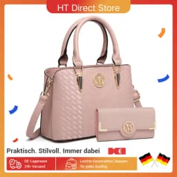 Miss Lulu WOMEN'S handbag Medium WOMEN'S Shopper Set Elegant PU leather handbag Ideal for Everyday Work