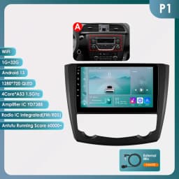 9" Hizpo 2Din Android14 Car Radio for Renault Kadjar 2015 - 2019 DSP RDS GPS Navigation Auto 4G BT CarPlay UIS7862 Multimedia