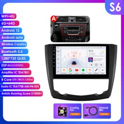 9" Hizpo 2Din Android14 Car Radio for Renault Kadjar 2015 - 2019 DSP RDS GPS Navigation Auto 4G BT CarPlay UIS7862 Multimedia