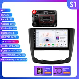 9" Hizpo 2Din Android14 Car Radio for Renault Kadjar 2015 - 2019 DSP RDS GPS Navigation Auto 4G BT CarPlay UIS7862 Multimedia