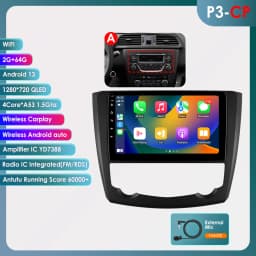 9" Hizpo 2Din Android14 Car Radio for Renault Kadjar 2015 - 2019 DSP RDS GPS Navigation Auto 4G BT CarPlay UIS7862 Multimedia