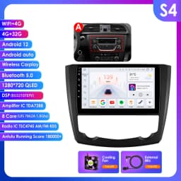 9" Hizpo 2Din Android14 Car Radio for Renault Kadjar 2015 - 2019 DSP RDS GPS Navigation Auto 4G BT CarPlay UIS7862 Multimedia