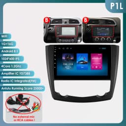 9" Hizpo 2Din Android14 Car Radio for Renault Kadjar 2015 - 2019 DSP RDS GPS Navigation Auto 4G BT CarPlay UIS7862 Multimedia