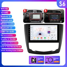 9" Hizpo 2Din Android14 Car Radio for Renault Kadjar 2015 - 2019 DSP RDS GPS Navigation Auto 4G BT CarPlay UIS7862 Multimedia