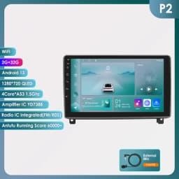 Hizpo 2Din Android13 Car Radio for Peugeot 407 CC SW 2004 - 2011 Wireless Android Auto CarPlay GPS RDS DSP 4G BT SWC UI8581